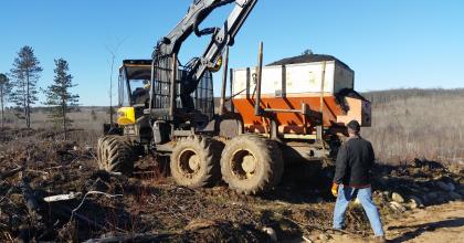 Florence County created a wood ash spreader for use in this project. 
