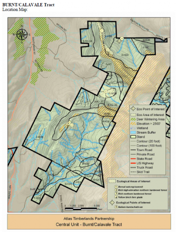 Map of Burnt/Calavale tract (5,493 acres)