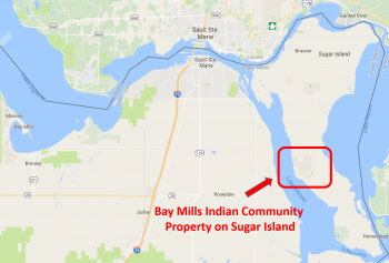 Bay Mills Indian Community property on Sugar Island (click to enlarge)