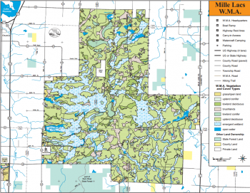 Landcover map of the Mille Lacs WMA. 