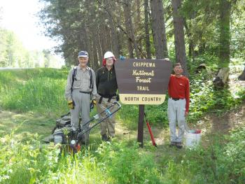 The North Country Trail travels through the Chippewa National Forest and the Long Lake project area. 