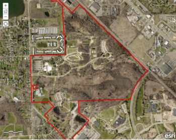 Aerial view of the Waterford Park. 