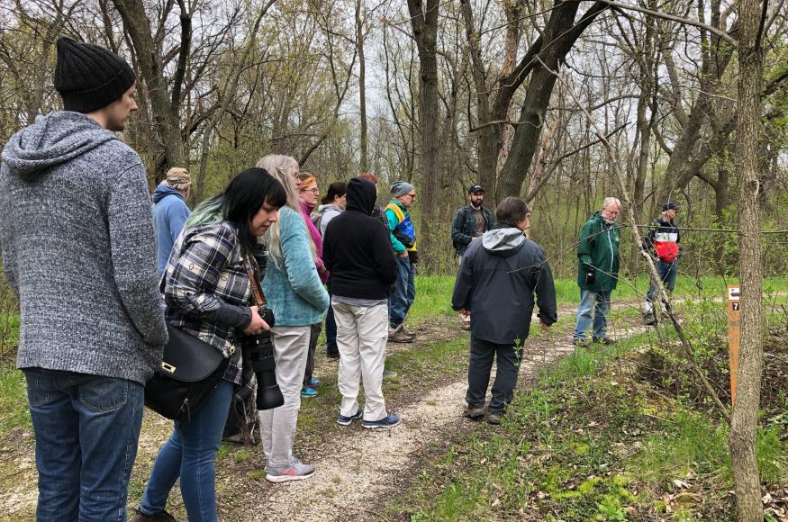 Students on a field tour.