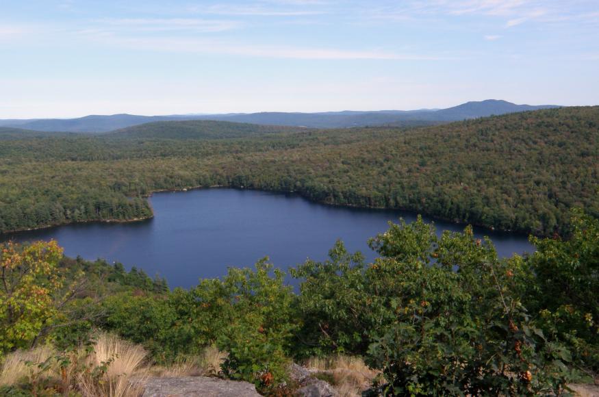 View of Willard Pond from Bald Mountain